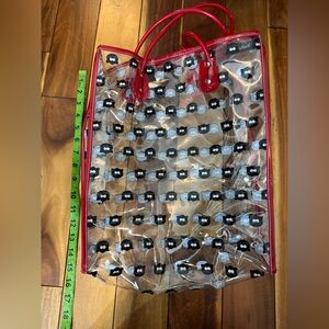 AEROPOSTALE ✨ Y2K cat Red and Black Transparent Tote Bag good condition